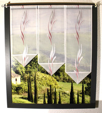 schöne 3 tlg. scheibengardine