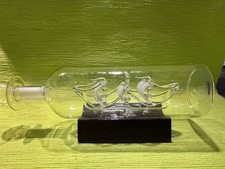Buddleschiff Glasschiff in Flasche wunderschöne Glasarbeit