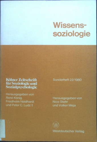 Wissenssoziologie kölner - wissenssoziologie.,