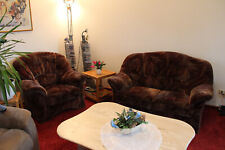 Polstergarnitur Mikrofaser 2-er Sofa 1,47m breit + Sessel, Elastoform Polstermöb