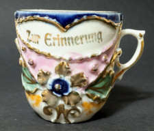 Alte Stucktasse Spruch Tasse