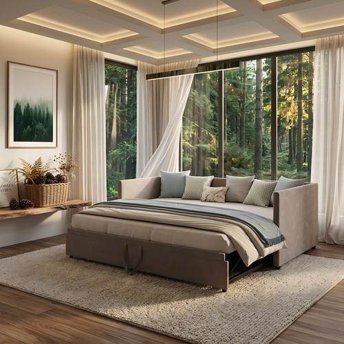 Tagesbett mit ausziehbett - mit,