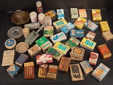 47 Miniaturen Kaufmannsladen antik Puppenstube Lebensmittel Teller Flasche...