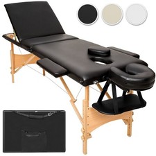 Massageliege klappbar Massagetisch 3 Zonen stabil Holz Massagebank mit Tasche