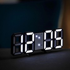 3D LED-Uhr Wanduhr Wohnzimmer Wanduhr Dekouhr Küchenuhr Uhr LED Schwarz