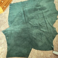 Lederhaut, Echtleder, grün 135 x 122  cm