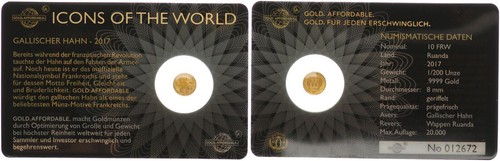 Ruanda frw gold 2017 - 10,