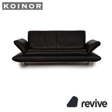 Koinor Rossini Leder Zweisitzer Schwarz Sofa Couch Funktion