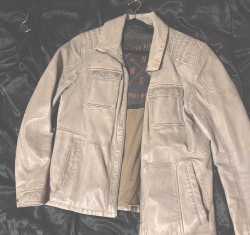 Herren lederjacke beige sexy - beige,,
