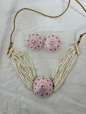  Bollywood Indian pakistanisch Schmuck Set - Vergoldet, Halskette Ohrring Neu