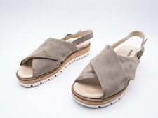 Walbusch Damen Sandale Sommerschuh Halbschuh Leder beige Gr. 38 EU Art. 4804-55