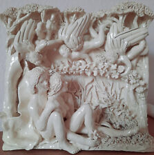 Relief Wandrelief "Amanti"  Tonerde glasiert handarbeit M. Bonechi