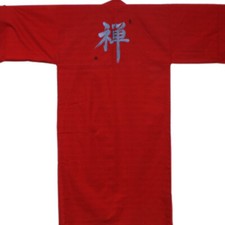 Bestickter Kimono "Zen" rot