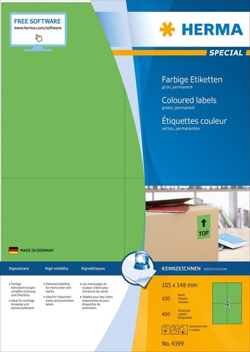 Etiketten grün 105x148 mm - etiketten,