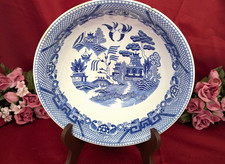 SASAI IRON STORE JAPAN große Schale Weiß/Blau, Durchmesser 23 cm, MIT 1 RANDCHIP