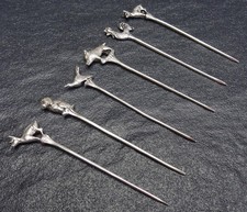 6 tlg. Set: 800 Silber Bowle