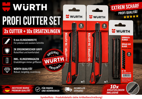 Würth 9mm cutter - 2x, messer