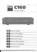 Bedienungsanleitung-Operation Instructions für NAD C 160 
