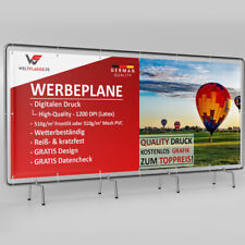 Premium Werbebanner Werbeplane Plane Banner Druck verschiedene Größen! PVC LKW