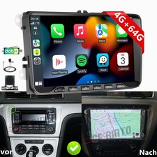 DAB 4+64G Android 15 Autoradio Für VW Caddy 2003-2020 Apple Carplay GPS Navi RDS