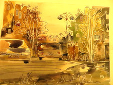 Aquarell original. Unikat