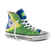 CONVERSE Sneaker 'Chuck Taylor All Star Print Hi Brasil Flag' - EUR 37 - 2014