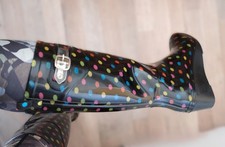 Bunt gepunktete Keilabsatz Gummistiefel Capelli New York Damen-Regenstiefel 39