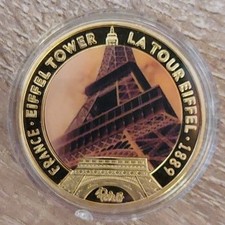 Souvenir Farb Medallie Eiffelturm Paris (2)
