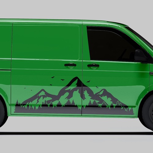 Auto aufkleber berge - aufkleber,