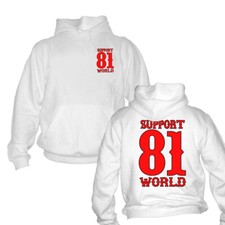 Hells Angels Support 81 1% World Eightyone Big Red Machine Biker Support Hoodie