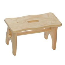 Bütic Holz-Fussbank, Tritthocker, Holzbank aus Fichtenholz