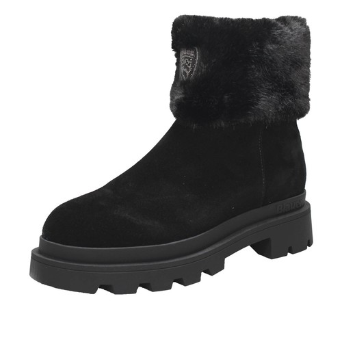 Blauer plateau stiefeletten - plateau,