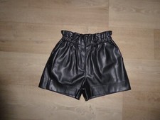 PIMKIE Leder Shorts Kunstleder Hotpants Hoher Bund Gummibund Gr. 36 /S **NEU**