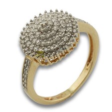 Bicolor Diamant Gold Ring 585