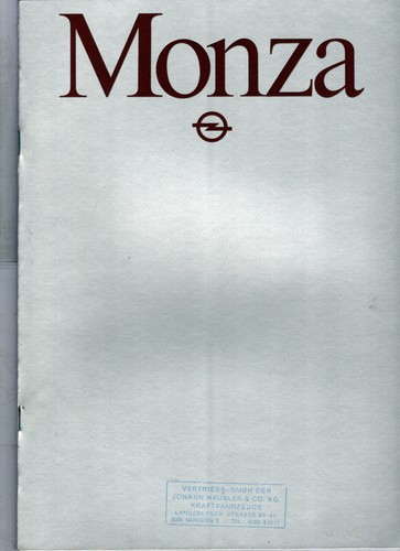 Opel prospekt monza - prospekt, von