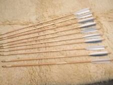 10 Pfeile Holz,mit schraubbarer Messingspitze,sehr lange Befiederung,selfmade .