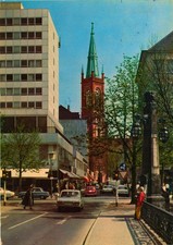 NW050-Ansichtskarte Düsseldorf Kö-Center mit Johannes-Kirche Rhein Westfalen