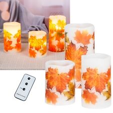 3er Set LED Echtwachs Kerzen