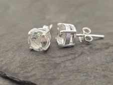 Ohrstecker mit Prasiolith 925