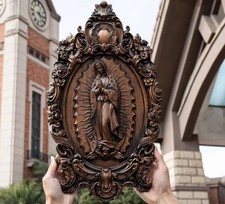 Unsere Liebe Frau von Guadalupe – Holzschnitzerei & Maria Statue 25 cm