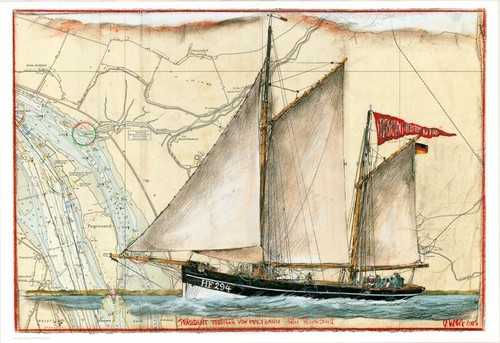 Kunstdruck segelschiff - kunstdruck,