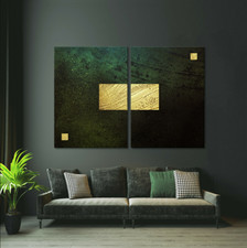 GREEN Leinwand BILD SET Modern