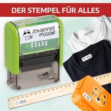Textilstempel personalisiert mit Deinem Wunschnamen | Stoffstempel, Schulstempel