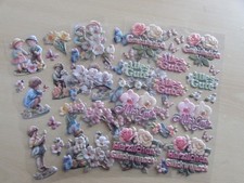 3 Bogen 3-D Relief-Sticker