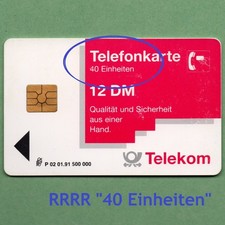 ?? P 02 1991 !! EXTREM SELTEN MIT AUFSCHRIFT " 40 Einheiten " !! Telefonkarte