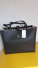 Tasche Shopper Leder schwarz