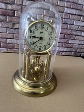 antike Jahresuhr /mit Haube Plastik Alt Drehpendeluhr für Bastler