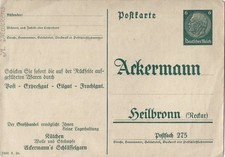 DR Ganzsache mit Zudruck