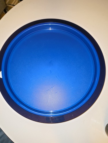 Tablett rund tupperware blau - tablett,