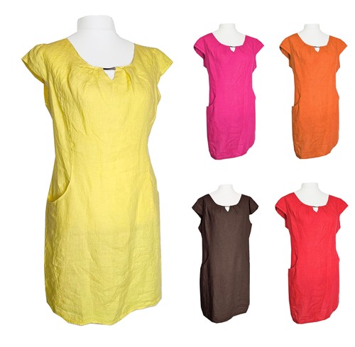 Saison leinen kleid kurzarm - kleid,